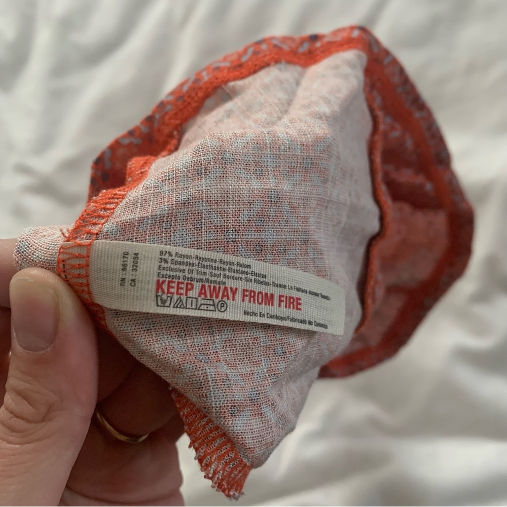 Intimately FP red Floral Bra Crop Top - Picture 5 of 5